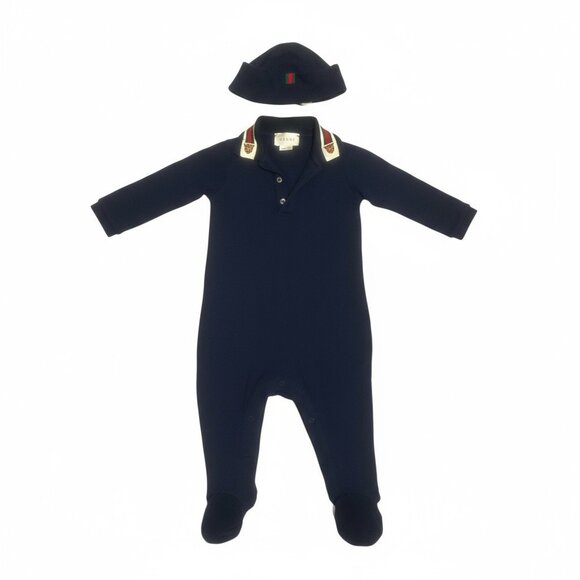 Gucci Navy Baby Onsie - Picture 1 of 5